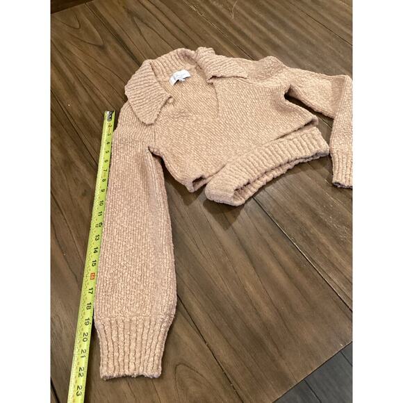 L'Academie Marianna Hewitt Imani Boucle Knit Pullover Crop Sweater Beige XS - Picture 7 of 8